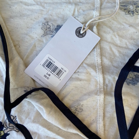 Lucky brand bohemian blouse. New with tags. SZ.L - Picture 3 of 4